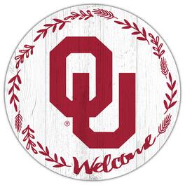 Fan Creations - Oklahoma Sooners 12" Welcome Circle Sign - Multicolor