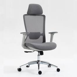 Boyel Living - High Back Adjustable Ergonomic Mesh Office Chair Grey - Gray