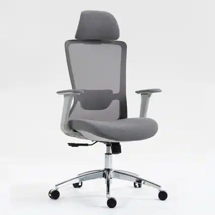 Front. Boyel Living - High Back Adjustable Ergonomic Mesh Office Chair Grey - Gray.