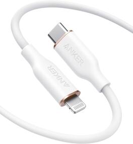 Anker - USB C to Lightning Cable Powerline III Flow Silicone Charging Cable - Cloud White