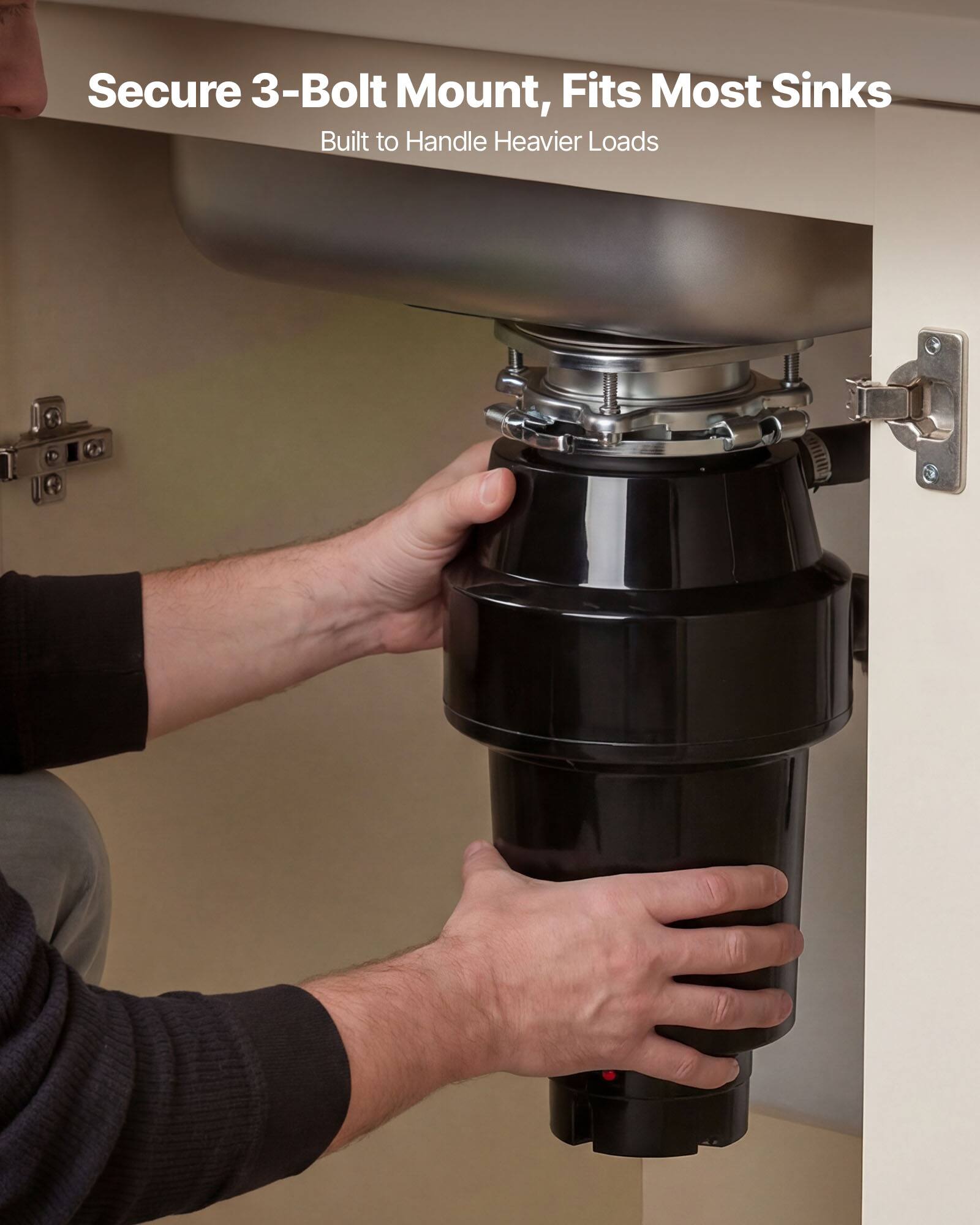 Secure 3-Bolt Mount, Fits Most Sinks  
Built to Handle Heavier Loads