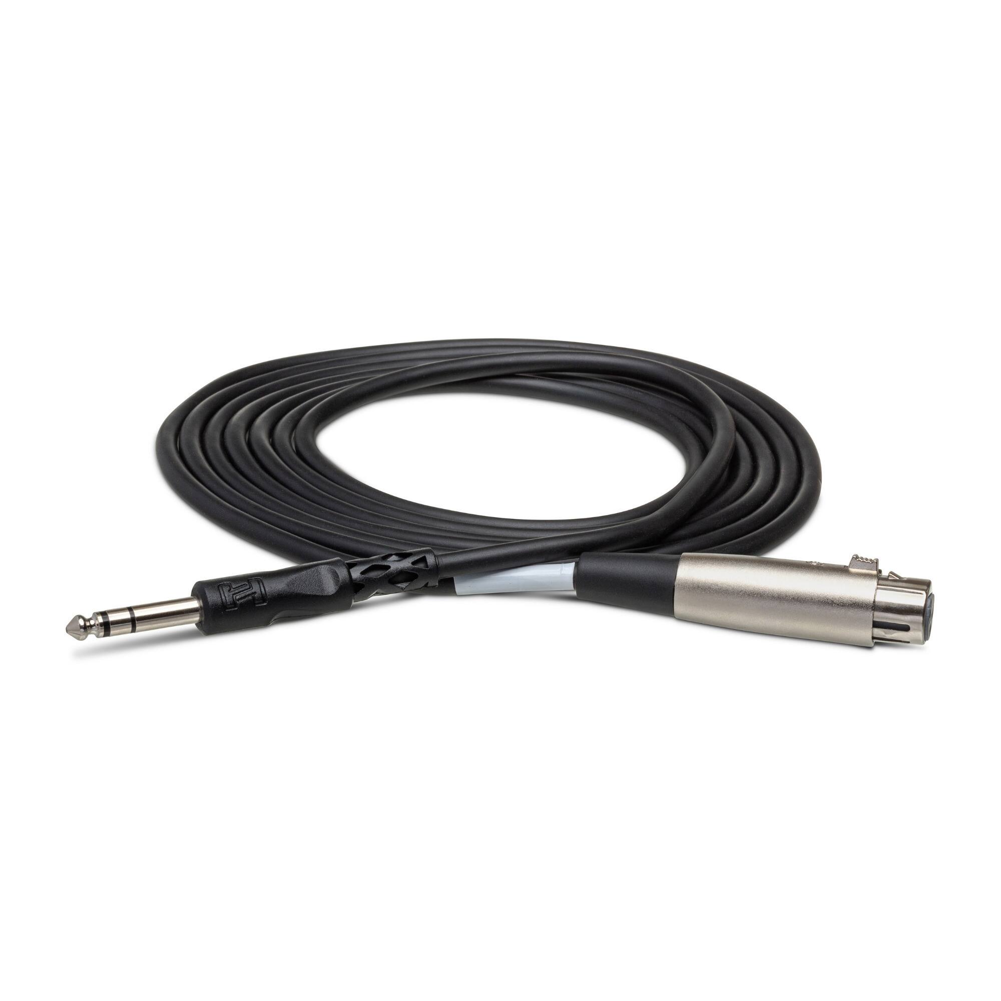 Front. HOSA - Hosa Balanced Interconnect XLR3F to 1/4 in TRS Cable (20-Ft).
