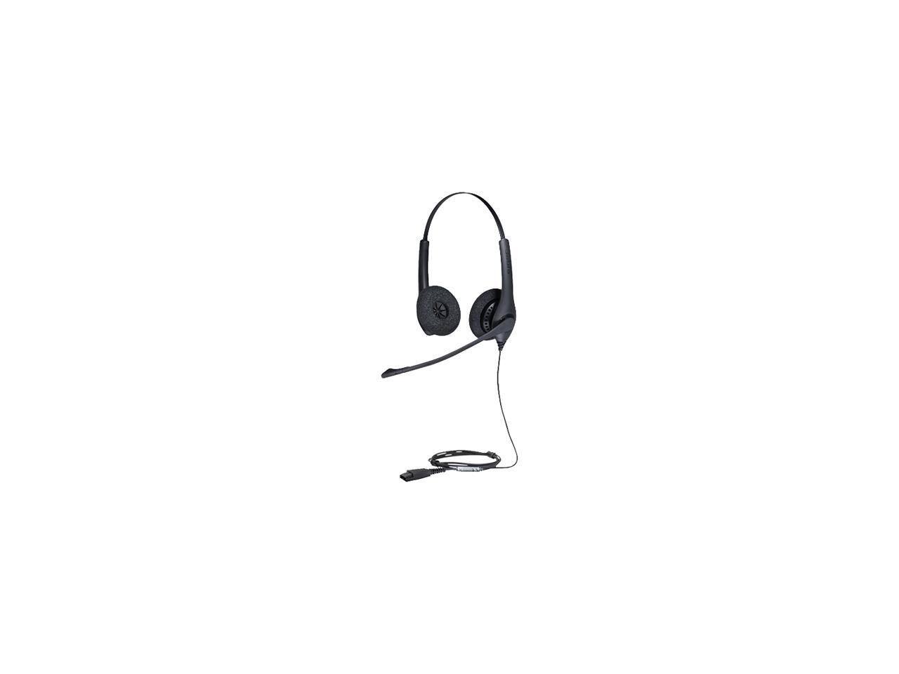 Left. Jabra - Jabra Biz 1500 QD Duo Headset with Noise Cancelling Microphone - Red.