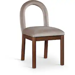 Meridian Furniture - Conrad Taupe Velvet Dining Chair - Beige