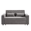 Front. Boyel Living - 61.4 inch Pull-out Sofa Bed Modern Sleeper Sofa with Adjustable Backrest for Living Room Gray - Gray.