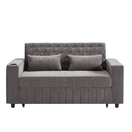 Boyel Living - 61.4 inch Pull-out Sofa Bed Modern Sleeper Sofa with Adjustable Backrest for Living Room Gray - Gray
