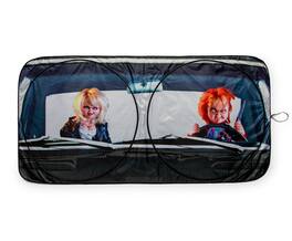 Surreal Entertainment - Child's Play Chucky Sunshade for Car Windshield | 64 x 32 Inches - Black