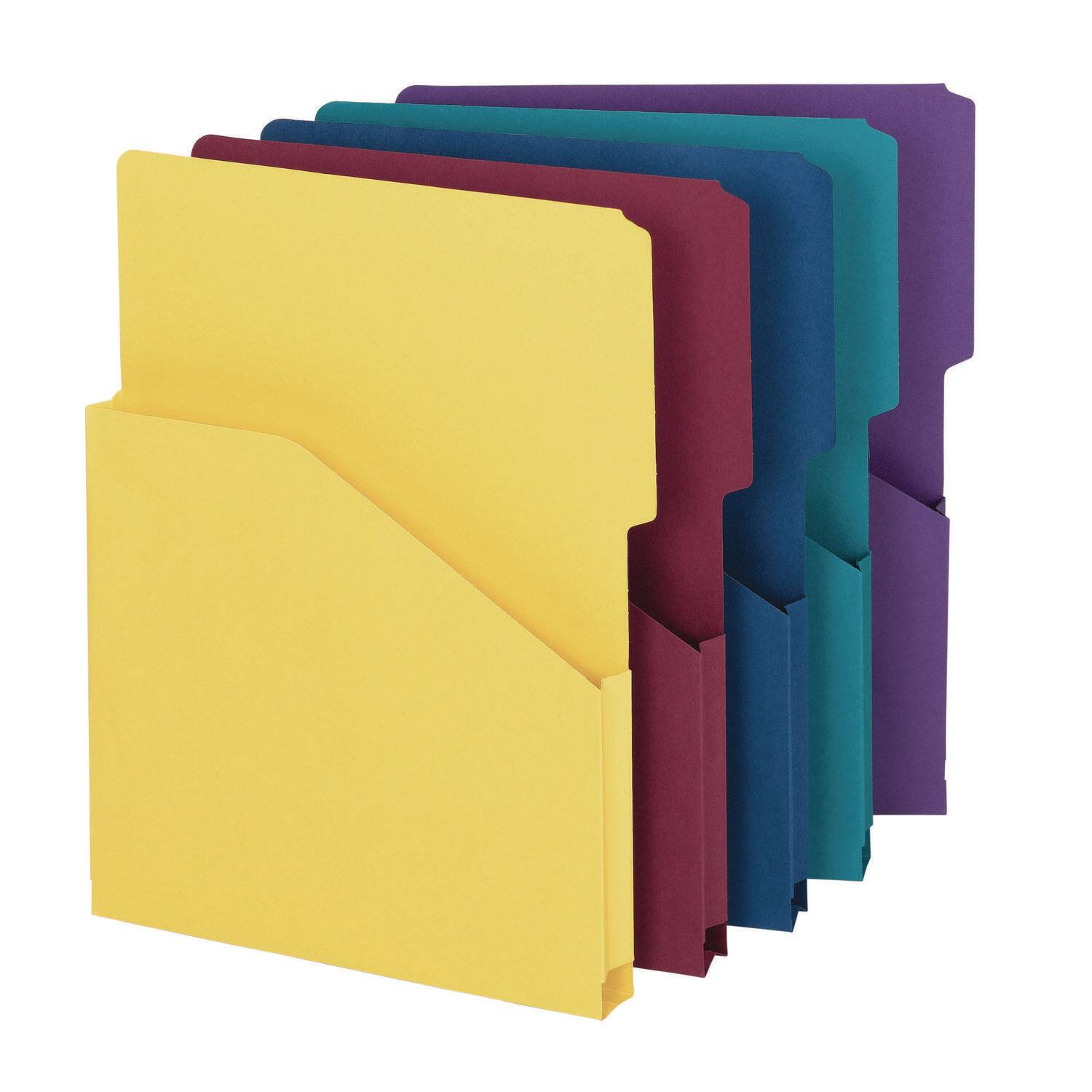 Smead Manufacturing - File Jackets, Letter Size, Assorted, 5/pack