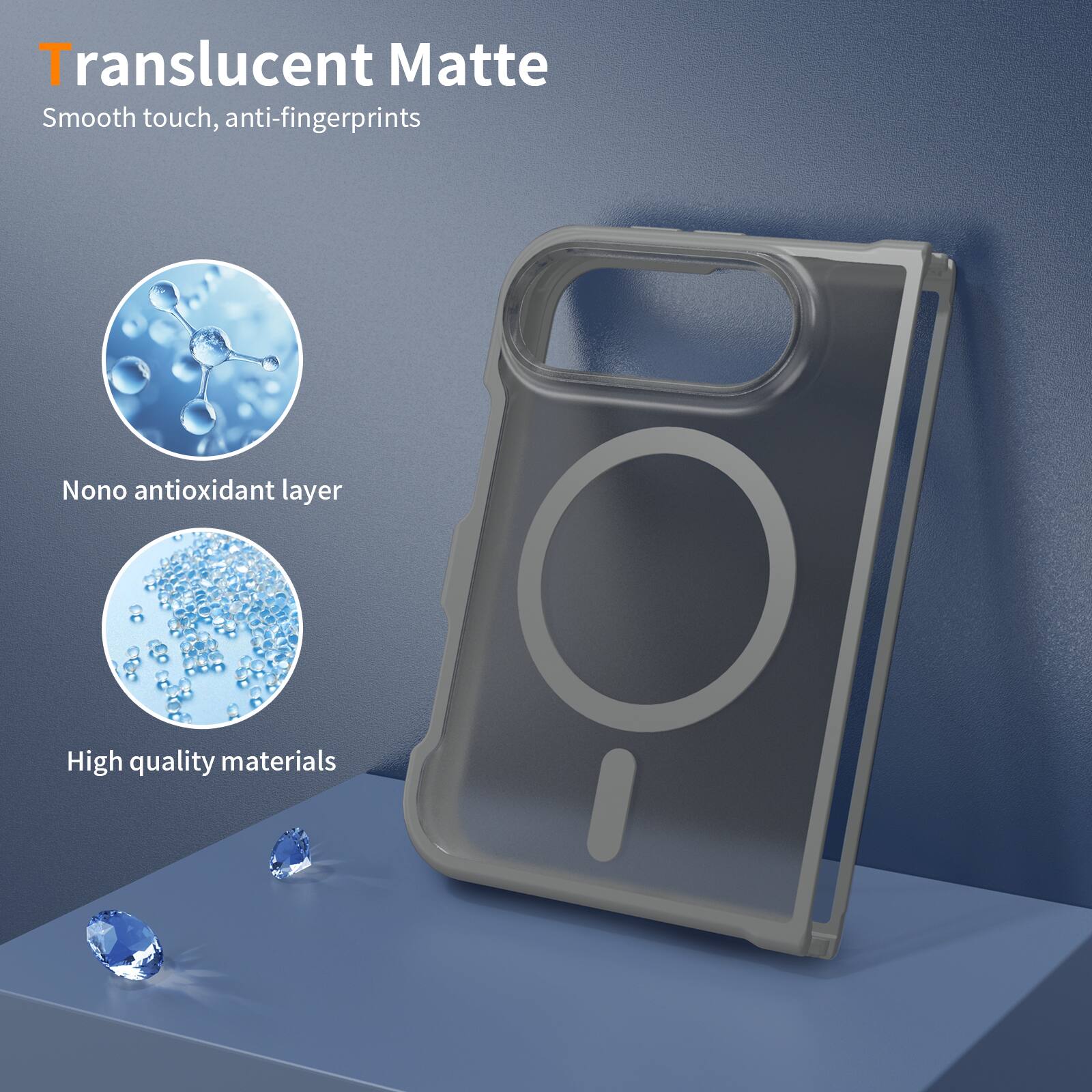 UUCOVER Magnetic Case for Apple iPhone Duo,Shockproof Translucent Matte ...