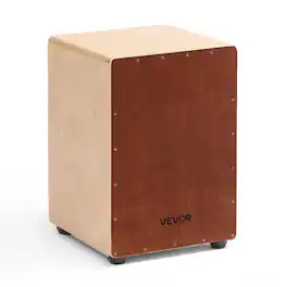 VEVOR - Cajon Box Drum, with Internal Snare Wires, Lightweight Wooden Percussion Box,Portable Birch Wood Drum Musical Instrument - Natural Wood, Brown