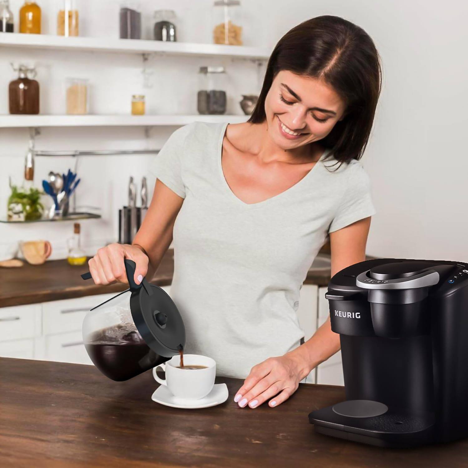 Alt View 5. Dapper Styles - 12-cup Coffee Carafe Compatible With K-duo K Duo Hot & Iced - Will Not Fit Single Serve - keurig-K Duo Single Serve 5100 Model.