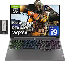 Lenovo - Legion 5 16" Gaming Laptop, Intel i9-14900HX, NVIDIA RTX 4070, 64GB DDR5, 1TB SSD+256GB Docking Station, Win 11 Pro - Gray