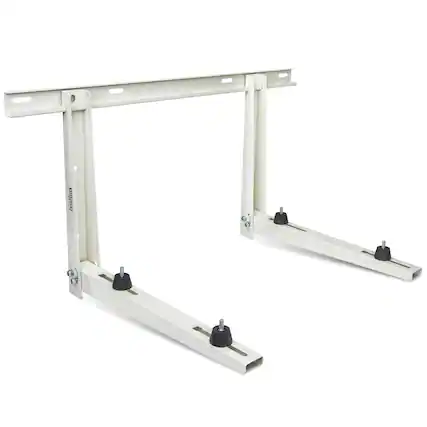 Front. Ivation - Outdoor Split Air Conditioner Bracket, Heavy-Duty Wall Mounting Universal AC Support Bracket - White.
