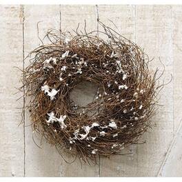 BreeBe - Snowy Angel Hair Vine Wreath 8" - Multi