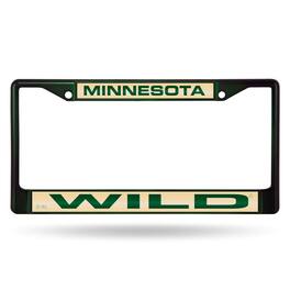 Rico Industries - Minnesota-Wild Green Painted Metal Laser Cut License Plate Frame - Multi