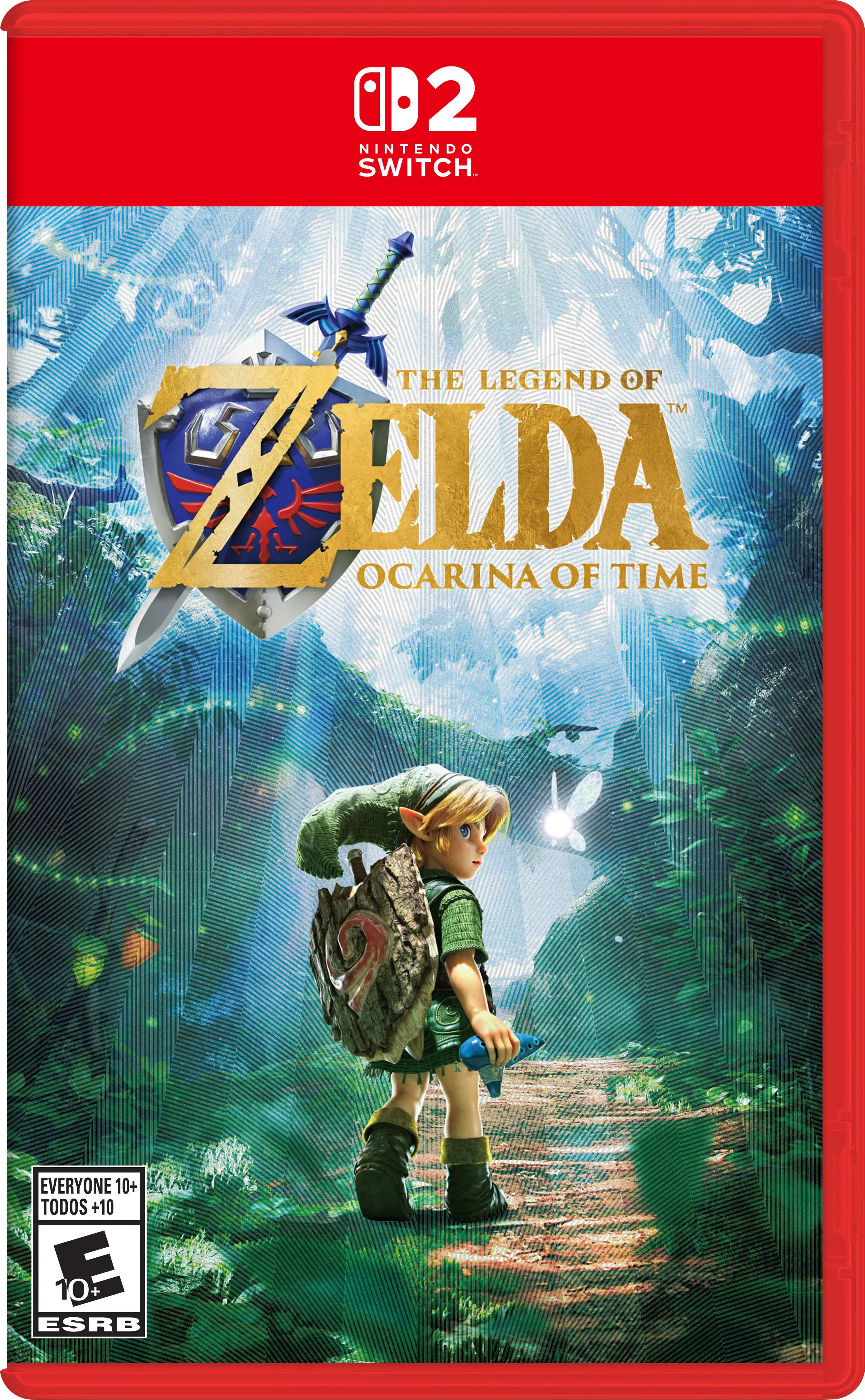 D2 NINTENDO SWITCH  
THE LEGEND OF ZELDA OCARINA OF TIME  
EVERYONE 10+ TODOS +10 ESRB