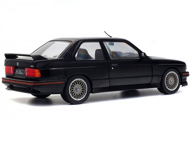 Alt View 3. Solido - 1990 BMW E30 Sport Evo Black 1/18 Diecast Model Car by Solido.