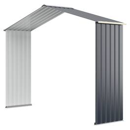 Costway - Outdoor Storage Shed Extension Kit for 9.1 ft Shed Width - Gray