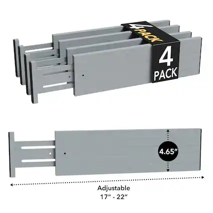 4 PACK
4.65" Adjustable 17" - 22"