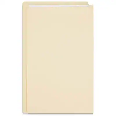 Front. Staples - Staples End Tab File Folder, Straight Cut, Legal Size, , Manila, Reinforced Tab, 100/Box (ST62571) - Manila.
