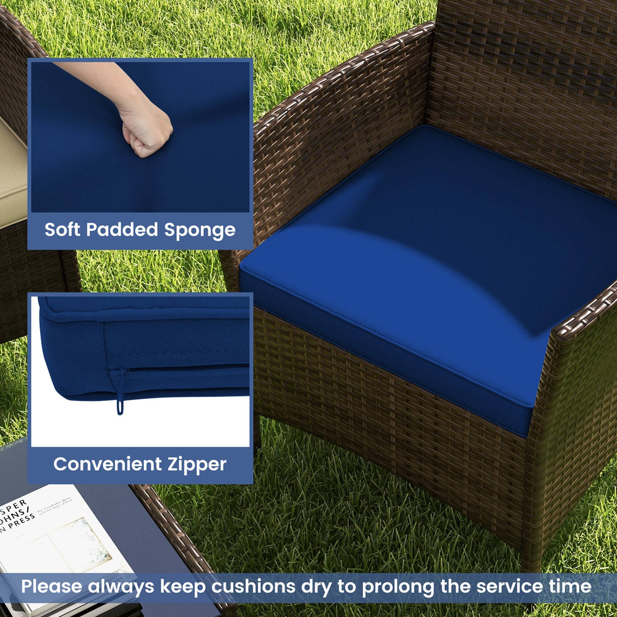 Soft Padded Sponge Convenient Zipper SPER FO PRESS N So Please always keep cushions dry to prolong the service time