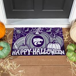 Evergreen Enterprises - Kansas State Wildcats 28" x 16" Happy Halloween Turf Door Mat - Multicolor