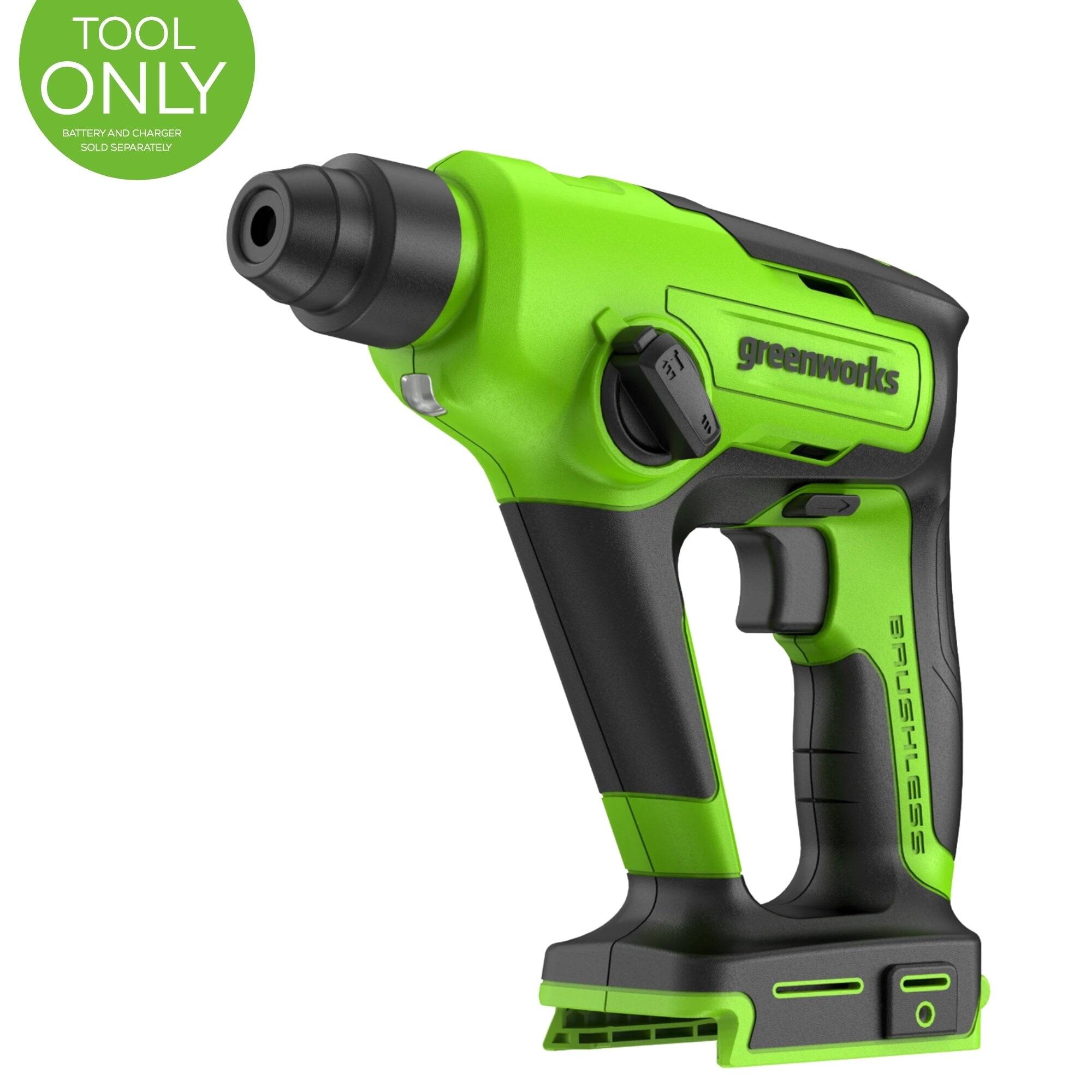 TOOL ONLY  
BATTERY AND CHARGER SOLD SEPARATELY  

greenworks  
BAREBONE