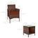 - Chair:
- Height: 32.25 in.
- Width: 21.75 in.
- Depth: 24.75 in.
- Seat Height: 17.75 in.
- Seat Depth: 20 in.
- Armrest Height: 23 in.
- Table:
- Height: 15.75 in.
- Width: 15.75 in.
- Depth: 15.75 in.