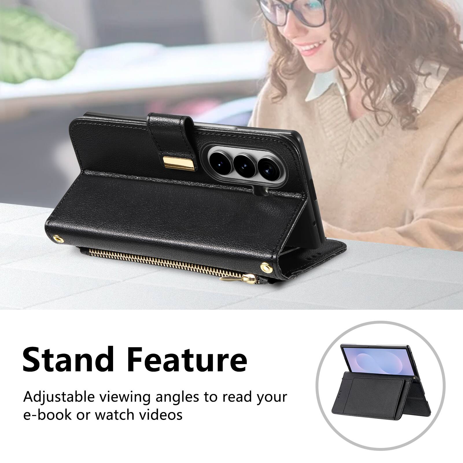 Stand Feature

Adjustable viewing angles to read your e-book or watch videos