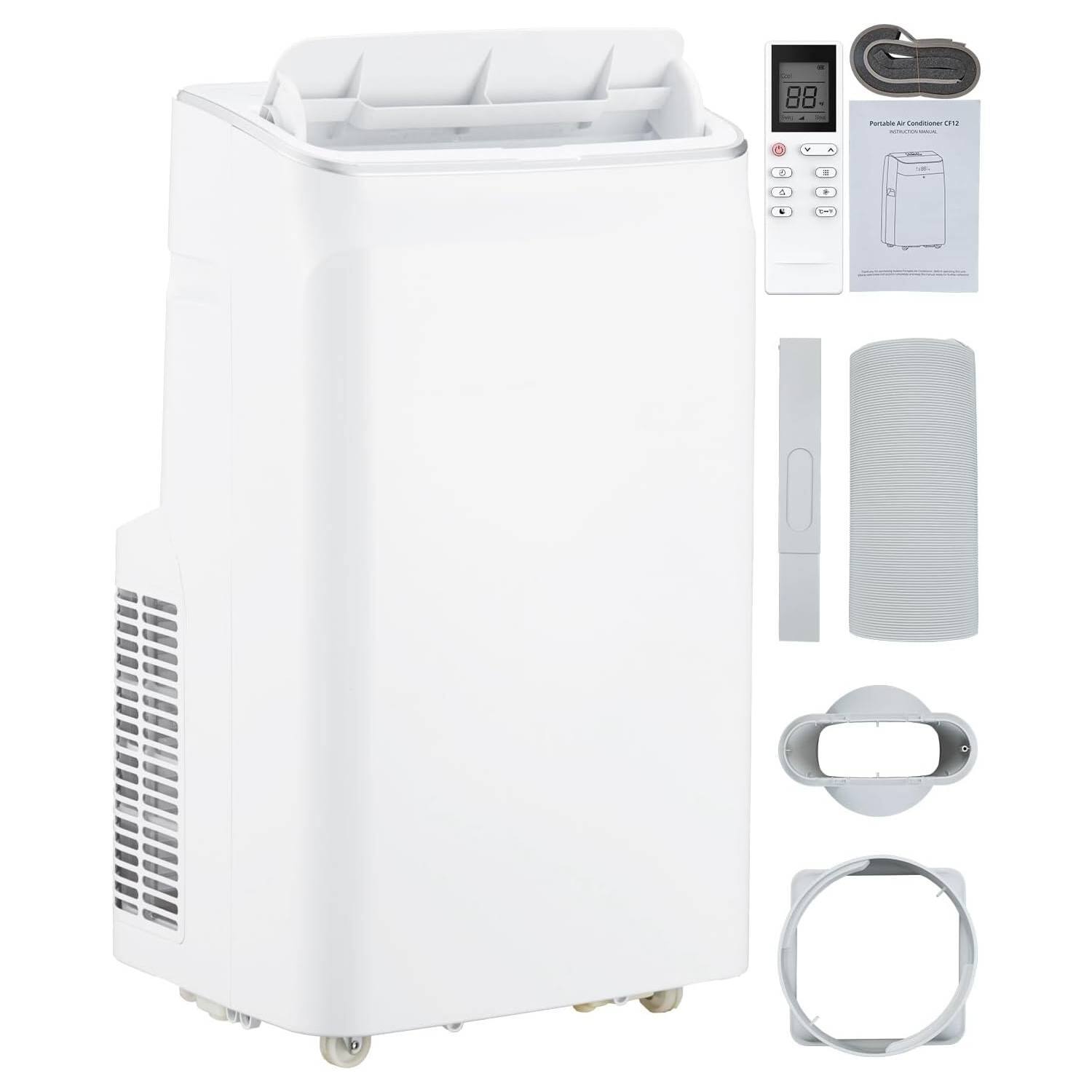Front. Acekool - 12000 Btus Portable Air Conditioner for Bedroom, Living Room, Home, Office - White.