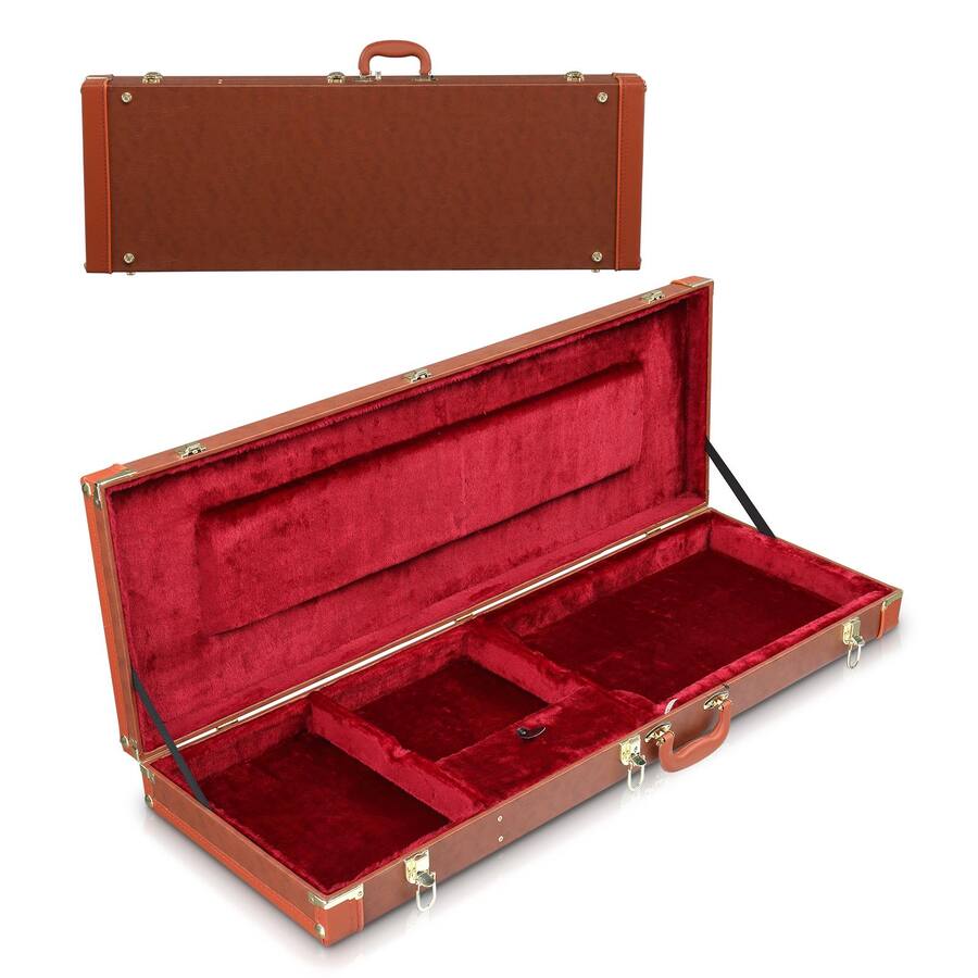 Squear Shell Good Winado Electric Guitar Hard Case, Rectangle Wooden Standard 39 Inch ...