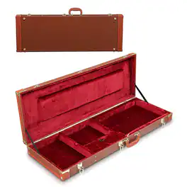 Winado - Electric Guitar Hard Case, Rectangle Wooden Standard 39-Inch Electric Guitars Hard-Shell Carrying Case for KST/KTL