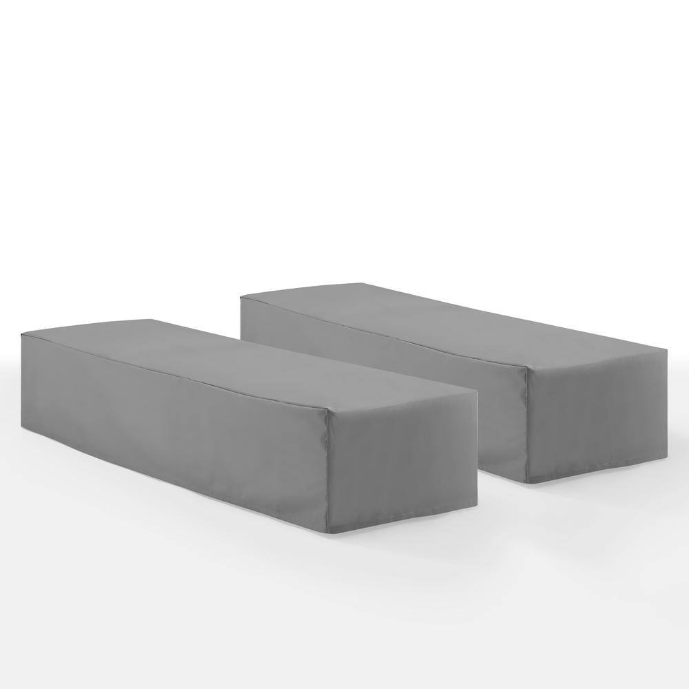 Alt View 1. Crosley Furniture - 2Pc Outdoor Chaise Lounge Furniture Cover Set - 2 Chaise Lounge - Gray.