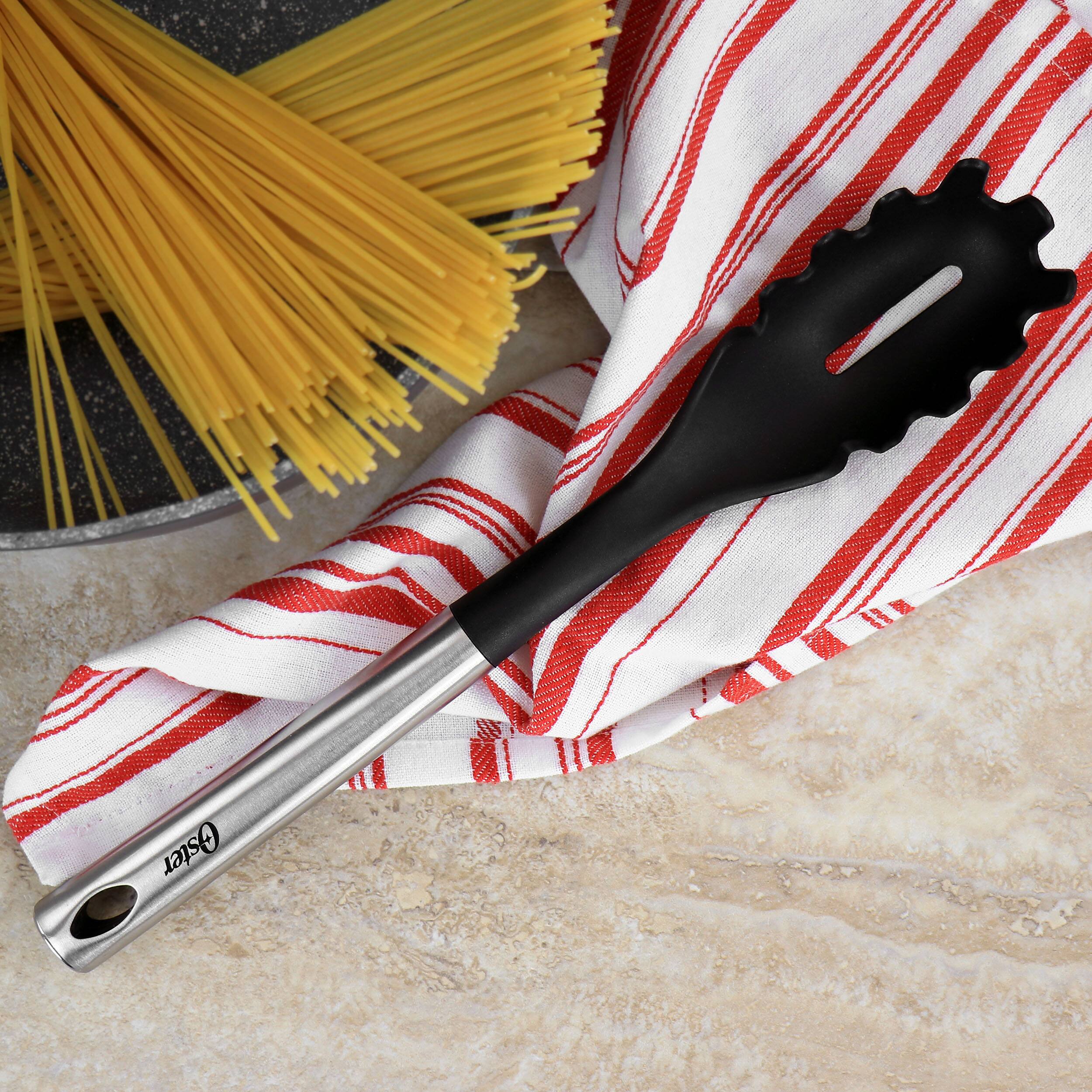 Alt View 5. Oster - Oster Baldwyn Nylon Pasta Server Kitchen Utensil with Stainless Steel Handle - Silver.
