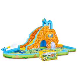 Sunny & Fun - SpongeBob Slide ‘N Spray Inflatable Water Slide with Climbing Wall, Splash Down Pool & More