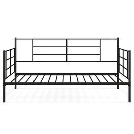 Costway - Twin Size Metal Daybed Heavy Duty Sofa Bed Frame Mattress Foundation - Black