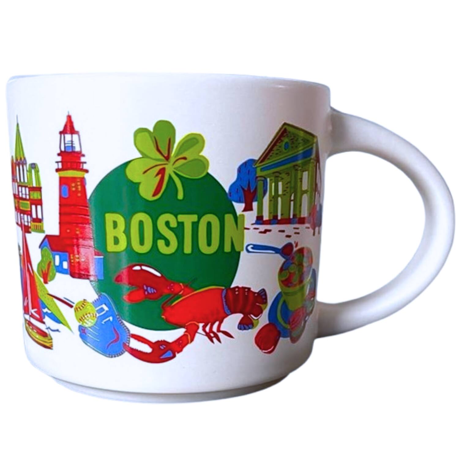 Front. Starbucks - Starbucks Discovery Series Boston Ceramic Mug, 14 Oz - Blue.
