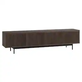 Hudson&Canal - Whitman Rectangular Fluted TV Stand for TV's up to 85" - Alder Brown