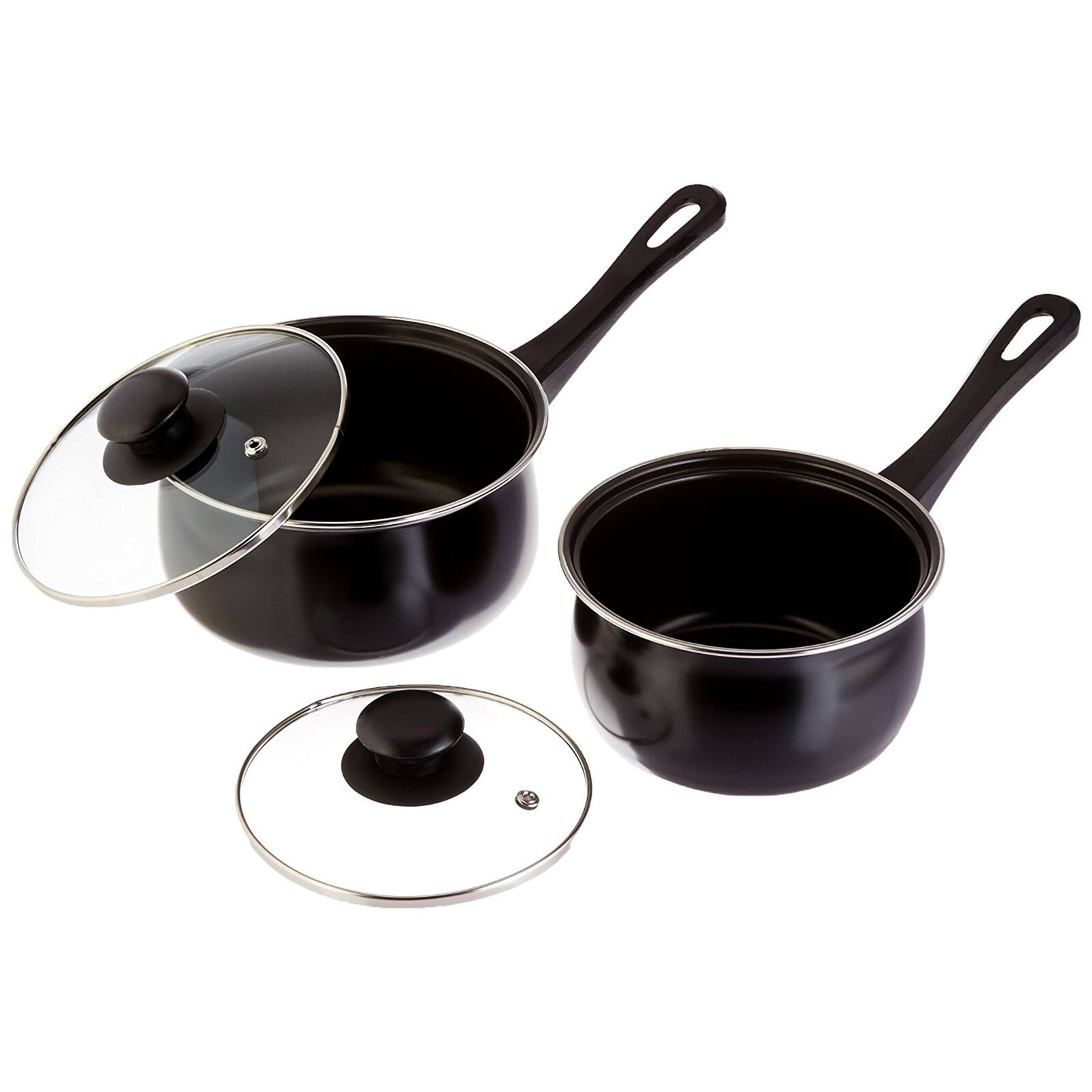 Alt View 5. Gibson - Gibson Home Chef Du Jour 7 Piece Carbon Steel Nonstick Cookware Set in Black - Black.