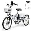 Front. Skeri - Tricycle for Adults, Black Electric Trike Motorized Three Wheel Electric Bicycle, 350W 48V Adult Electric Tricycle - Black.