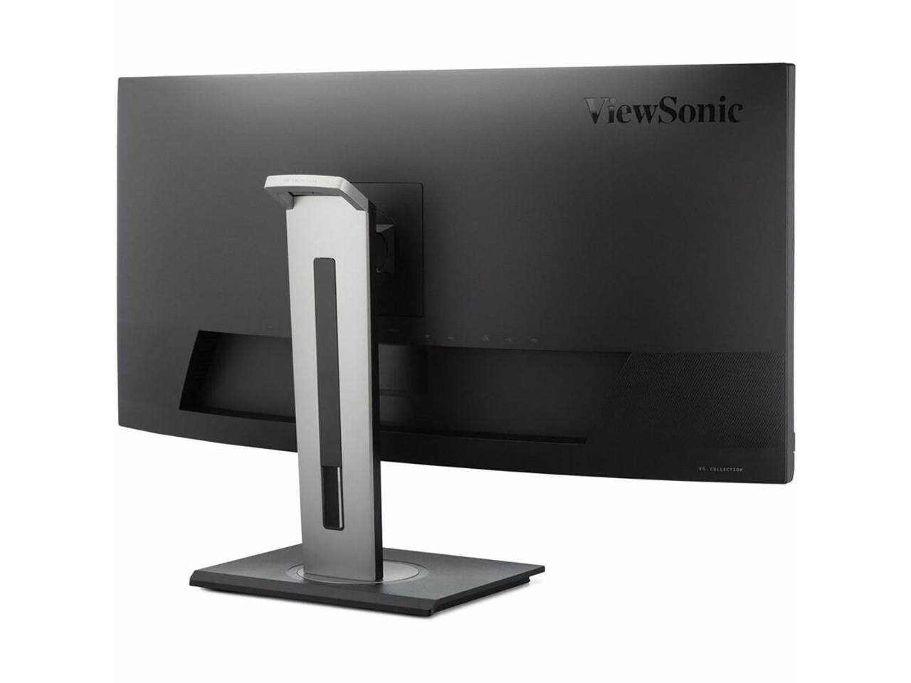 Alt View 3. ViewSonic - ViewSonic VG3456CA 34" 21:9 4K Ultra WQHD 100Hz USB-C Docking Curved IPS LED Monitor - Black.