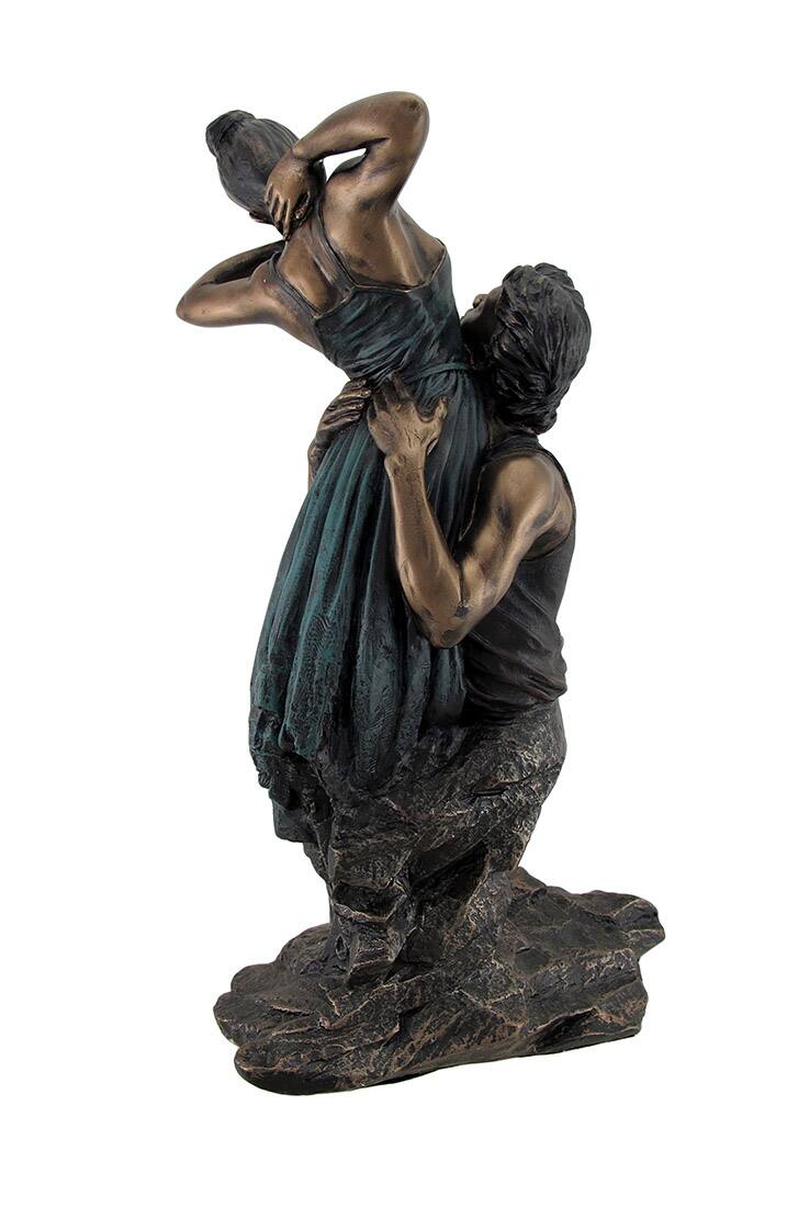 Alt View 2. Zeckos - Bronze Finish Neoclassical Ballet Dancers Statue - Multicolored.