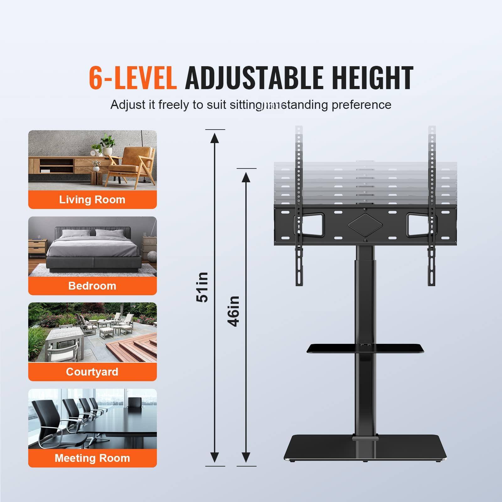 6-LEVEL ADJUSTABLE HEIGHT  
Adjust it freely to suit sitting/standing preference  

Living Room  
Bedroom  
Courtyard  
Meeting Room  

51in  
46in