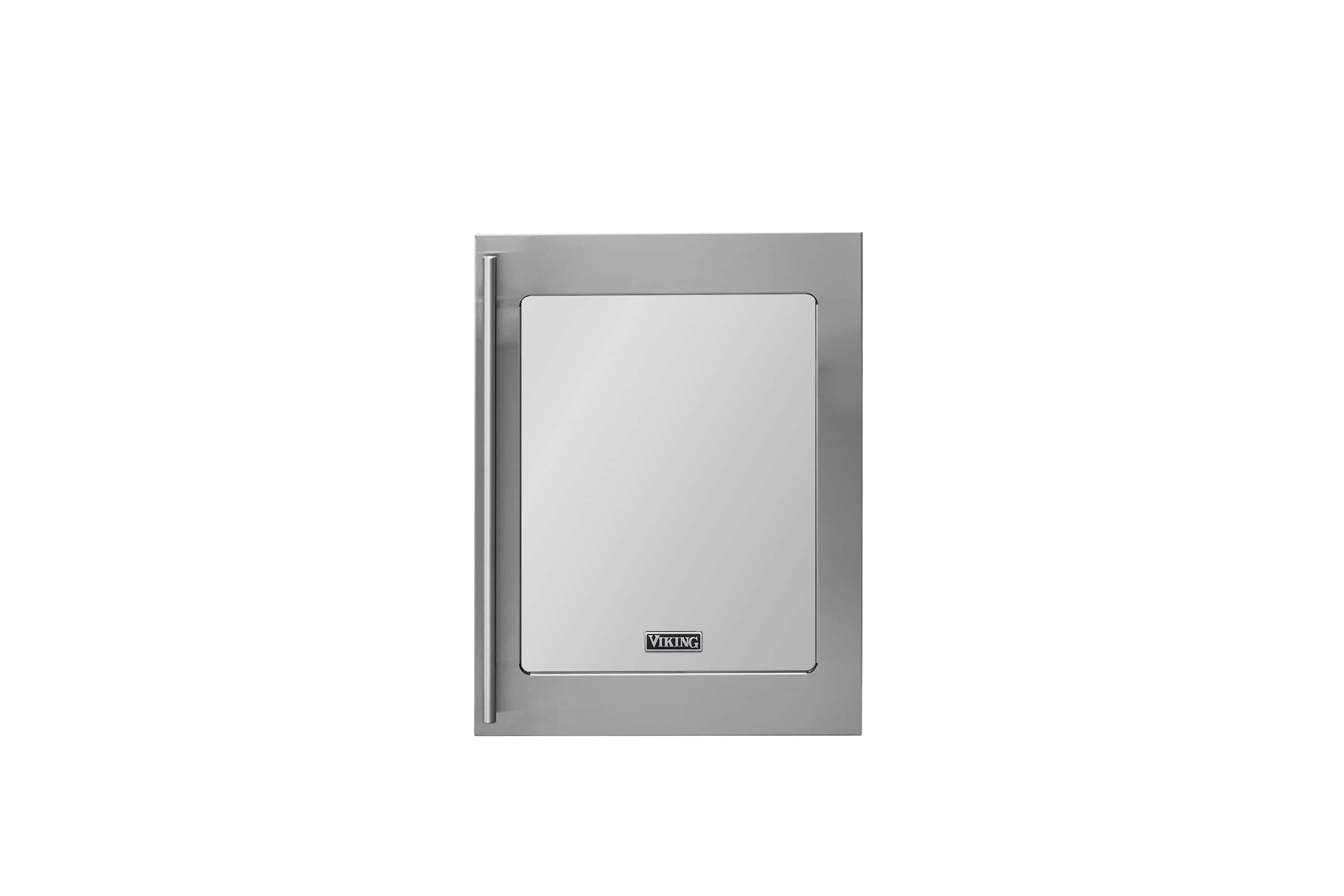 Front. Viking - 24" Classic Glass Door Panel for Undercounter Beverage Center, Stainless Steel for VBFBU1242G - Stainless.