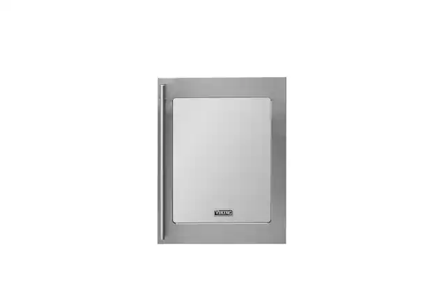 Front. Viking - 24" Classic Glass Door Panel for Undercounter Beverage Center, Stainless Steel for VBFBU1242G - Stainless.