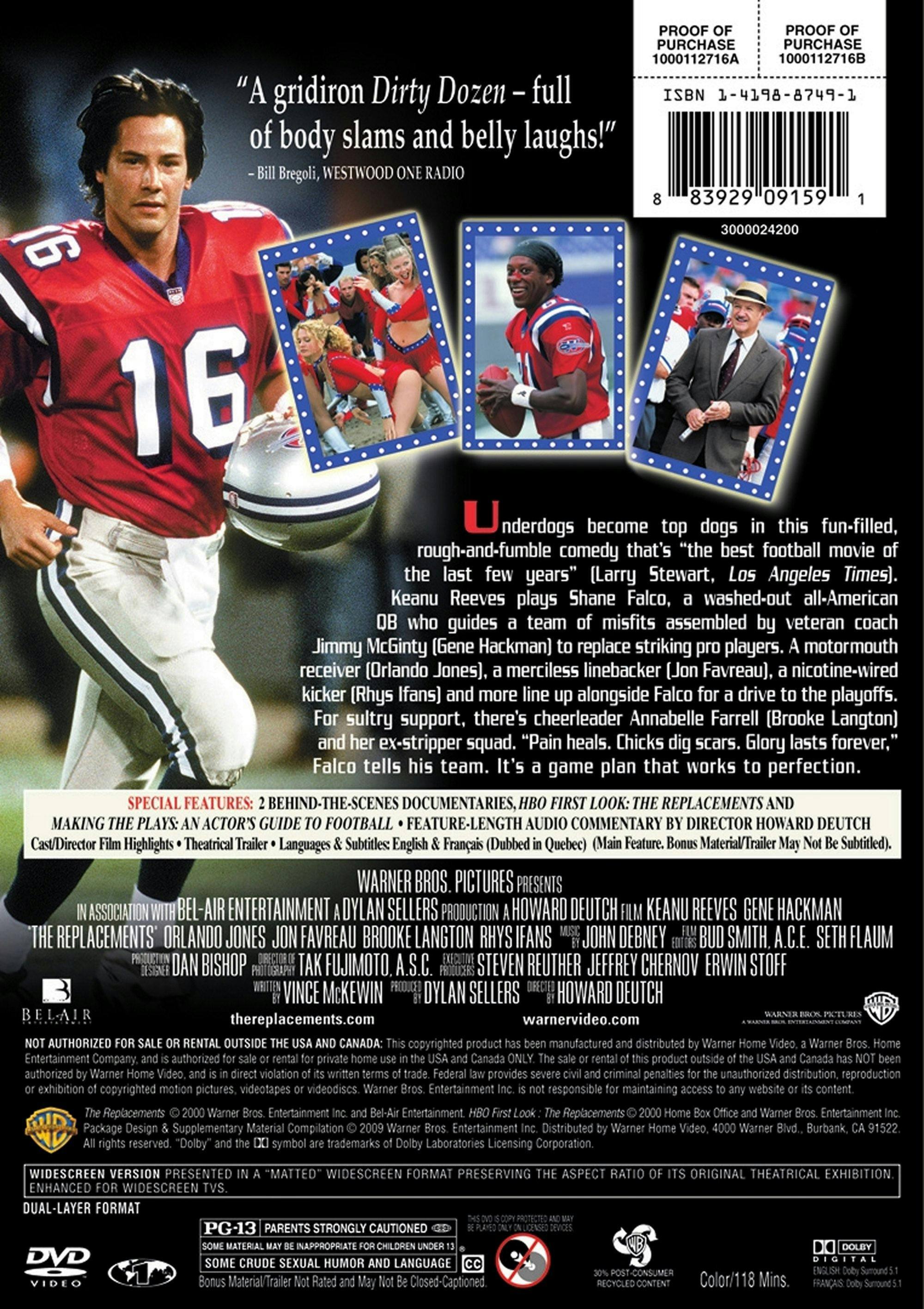 Angle. The Replacements (DVD New Packaging) [DVD].