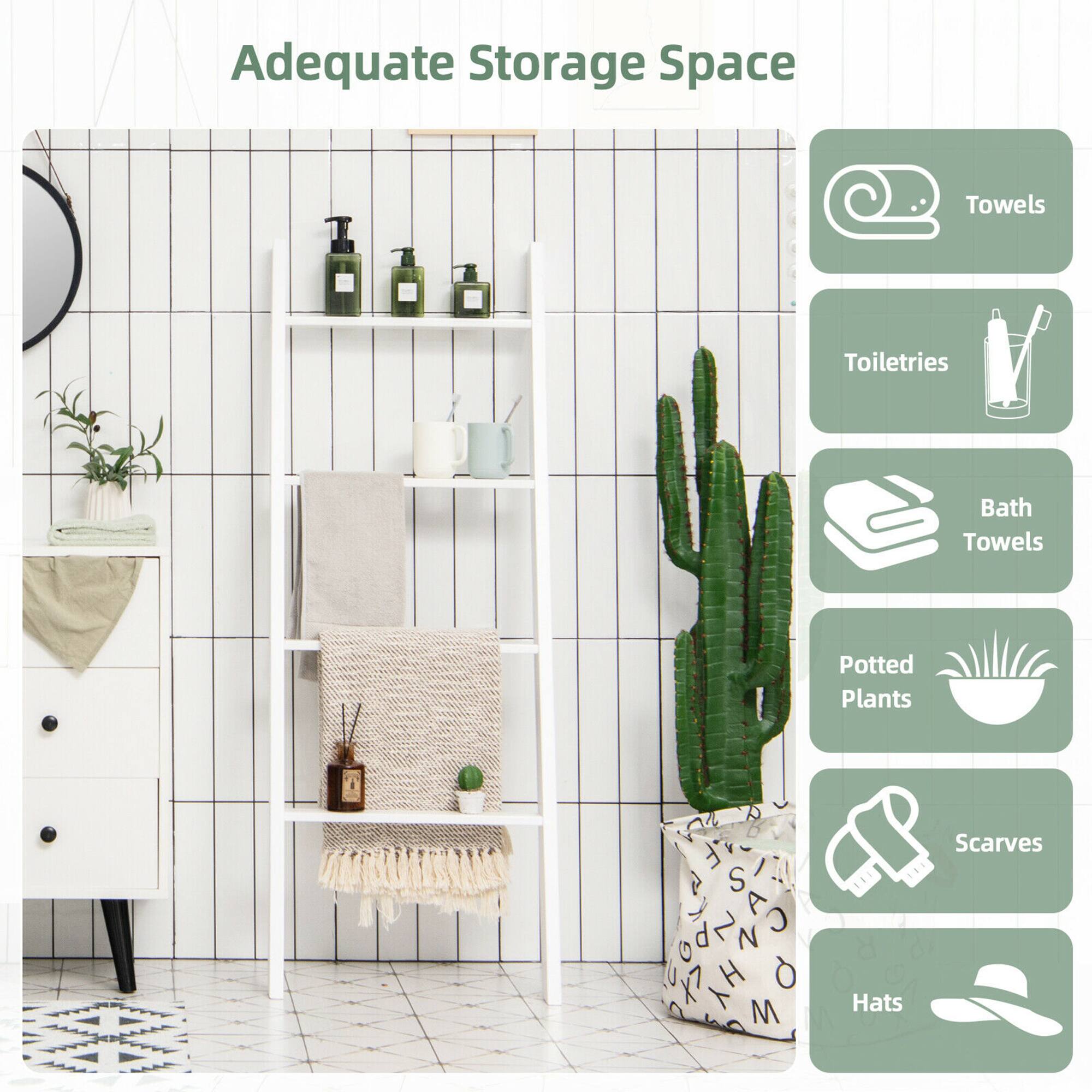 Adequate Storage Space

- Towels
- Toiletries
- Bath Towels
- Potted Plants
- Scarves
- Hats
