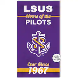 Jardine - LSU Shreveport Pilots 11" x 20" Indoor/Outdoor Home Of The Sign - Purple
