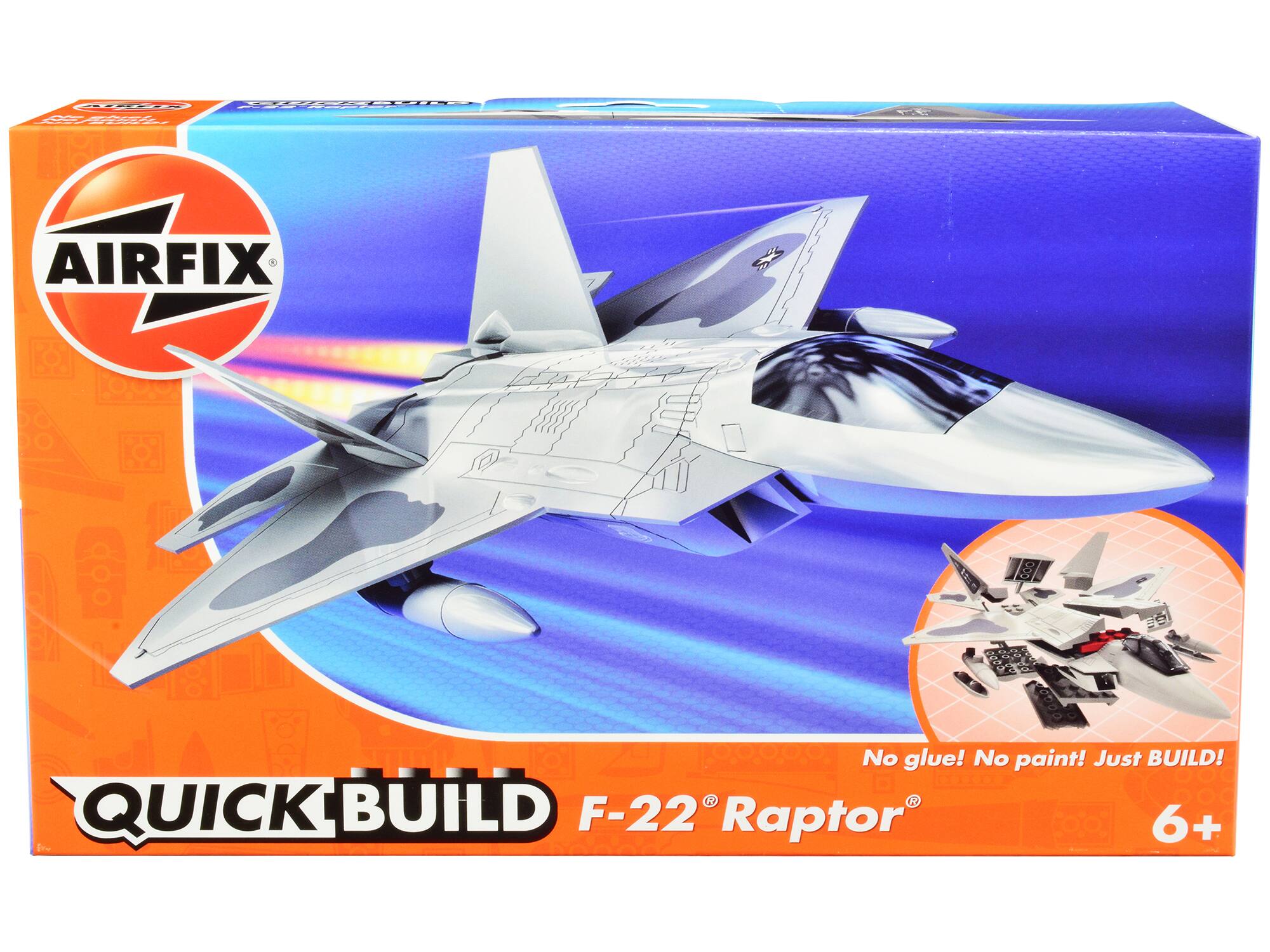 F4 C AIRFIX  
QUICK BUILD F-22 Raptor  
No glue! No paint! Just BUILD!  
6+