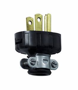 Leviton - 15 Amp 125 Volt NEMA 5-15P Straight Blade Residential Vinyl Heavy-Duty Plug - Black